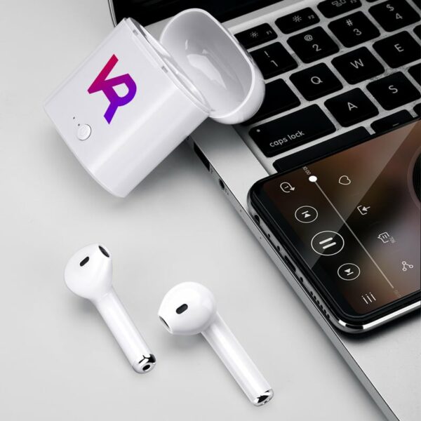 custom wireless earbuds place your company logo on one of the most popular consumer products